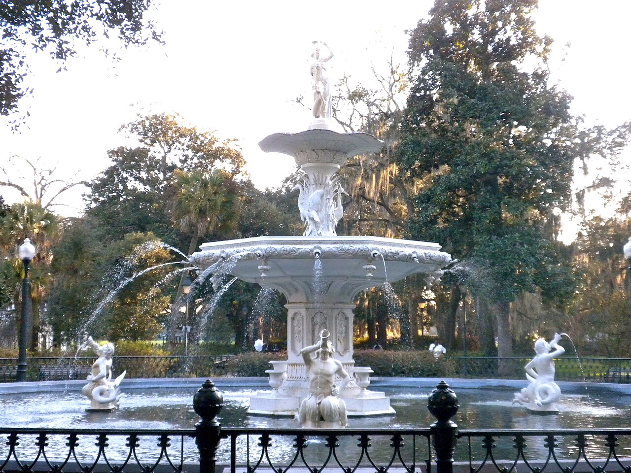 The Forsyth Park fountain in Savannah, Georgia