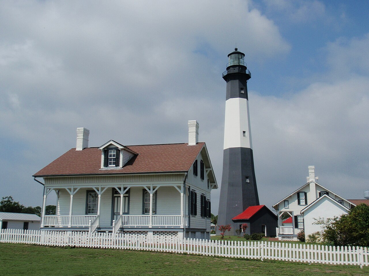 Tybee Island lighthouse and keeper's house on the Georgia coast